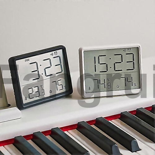 For 8218 Thin And Light Magnetic Wallmounted Lcd Temperature Electronic Digital Clock 2