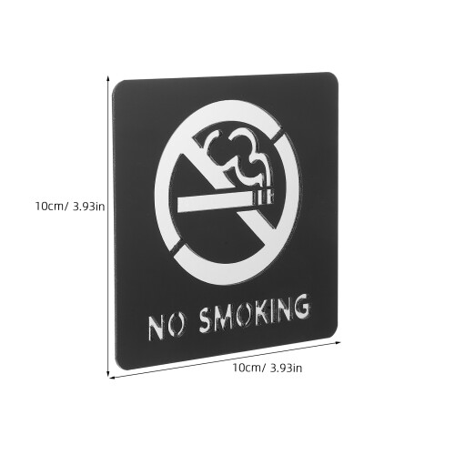 No Smoking Acrylic Sign Self-Adhesive Waterproof Label 1