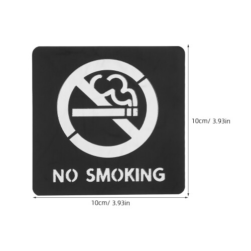 No Smoking Acrylic Sign Self-Adhesive Waterproof Label 2