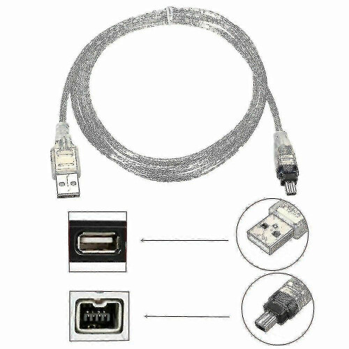 For Mini Dv Minidv Usb Data Cable Firewire Ieee 1394 Hdv Camcorder To Edit Pc 1