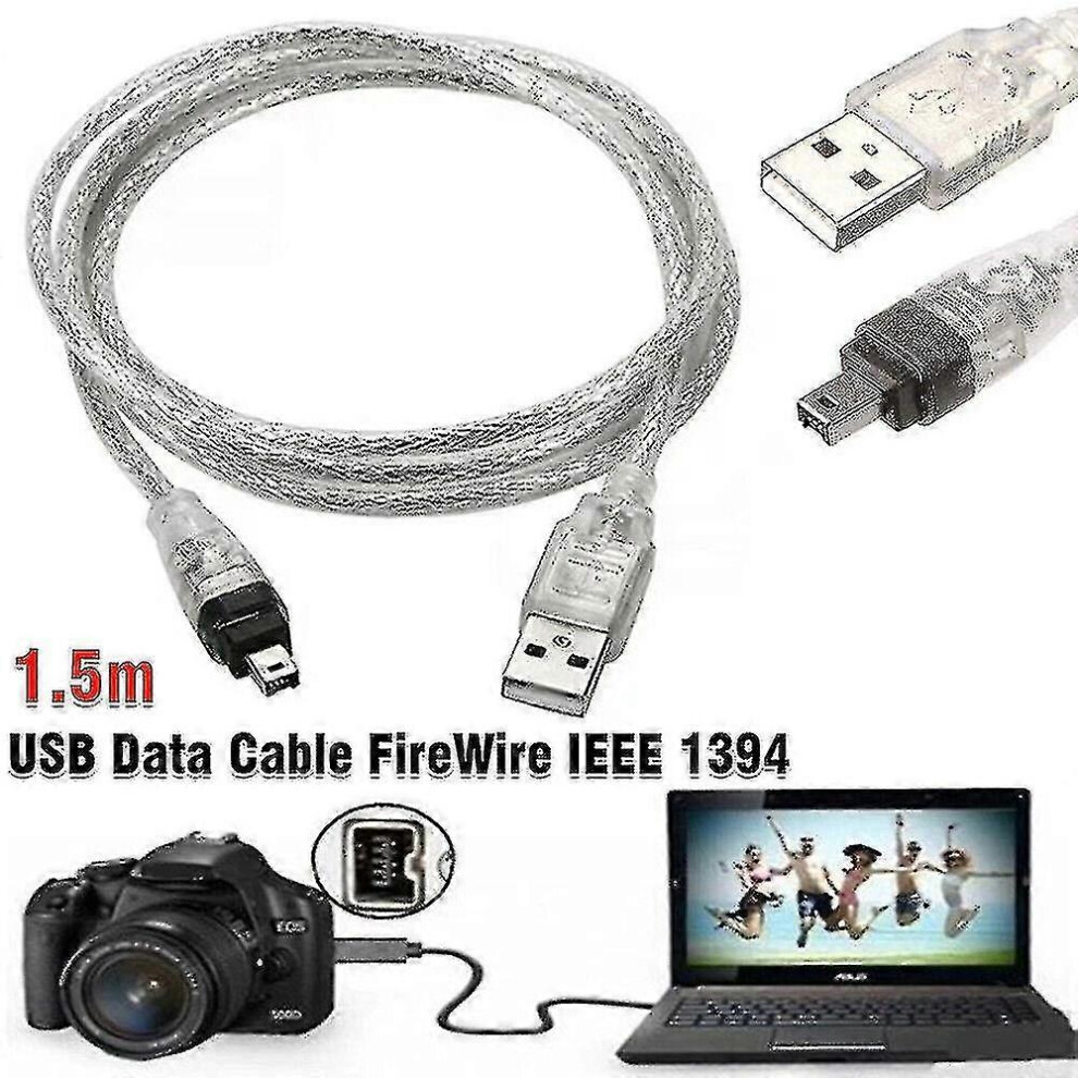 For Mini Dv Minidv Usb Data Cable Firewire Ieee 1394 Hdv Camcorder To Edit Pc 6935165368426