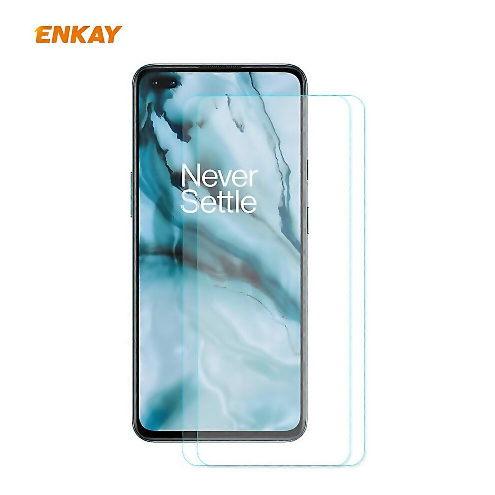 For 2 Pcs Enkay Hatprince 026Mm 9H 25D Curved Edge Tempered Glass Film For Oneplus 6000001585371