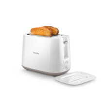 Philips Daily Collection HD2582-00 Broodrooster - 2 sneetjes - Wit - Kunststof - 8 bruiningsniveaus