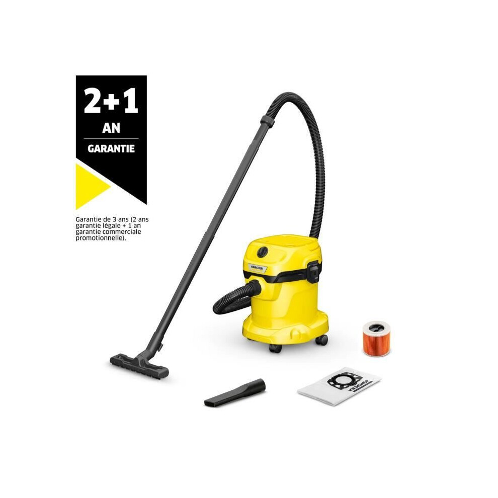 New Kärcher Wet And Dry Vacuum Cleaner 1000W Wd2 Plus 2 V-15/4/18/C - 16280110