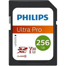 Scheda di memoria SDXC - PHILIPS - Ultra Pro - 256 Go - UHS-I U3 - Velocità 100 Mo/s
