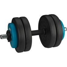 AVENTO HALTERE 15KG MIT SYNTHETISCHEN SCHEIBEN