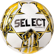 Balón de competición - SELECT - Número 10 V23 - Tamaño 4 - Blanco / Amarillo - Fútbol