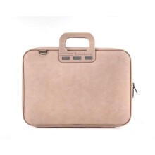 Laptoptas - BOMBATA - Denim - Kunstleer - 43 x 33 cm - Roze