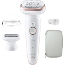 Depiladora elétrica - BRAUN - Silk-épil 9 - Fácil depilação - Pele macia de longa duração - 9-030 - Branco / Rosa