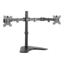 Supporto da Scrivania Doppio Monitor - LOGILINK - Braccio Regolabile - Acciaio Laminato a Freddo - 13"-32" - Nero