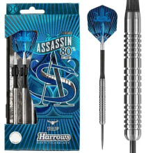Dardos - HARROWS - Assassin LIGHT - 80% Tungstênio - Ponta de aço - Conjunto de 3 dardos