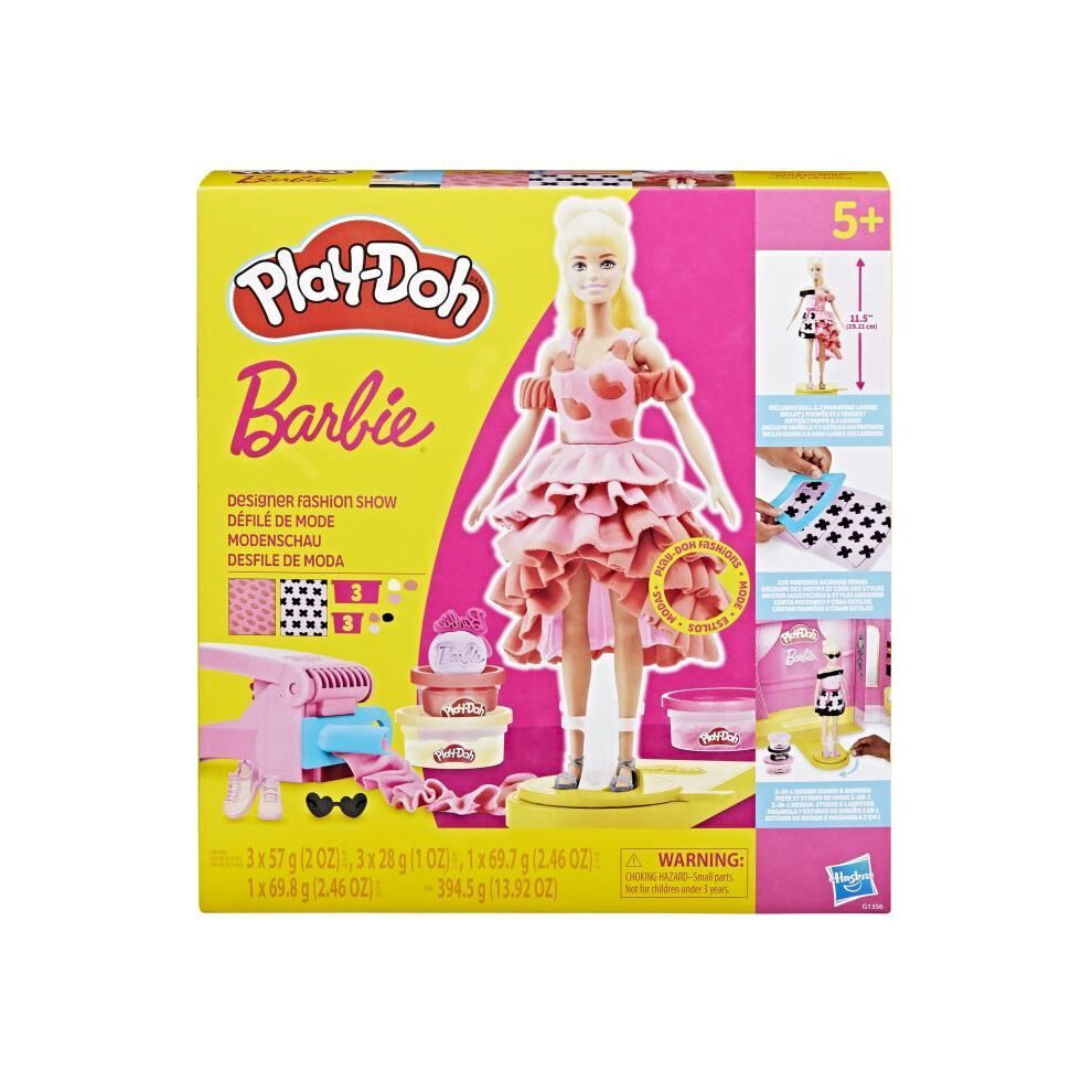 Play-Doh Barbie Fashion Show, Modeling Dough Set, For Ages 5 And Up.
