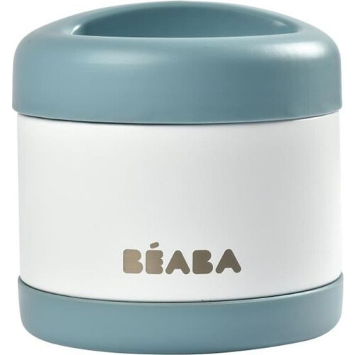 BEABA Béaba Bewaarpot RVS Isotherm Blauw Wit 500ml
