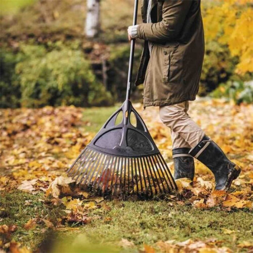 Escoba de hojas XL Solid - FISKARS LEBORGNE - Mango de metal - 27 dientes 1