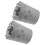 2Pcs Small Grey Plastic Garbage Storage Bin Desktop Trash Can 1
