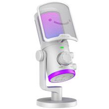 Micrófono de condensador - FIFINE - AM6 - USB - Cardioide - Blanco