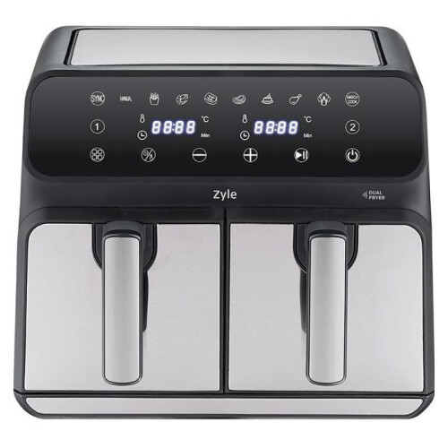 Friggitrice ad aria calda - ZYLE - ZY802DAF - 8 litri - 2 cestelli - Timer 60 minuti