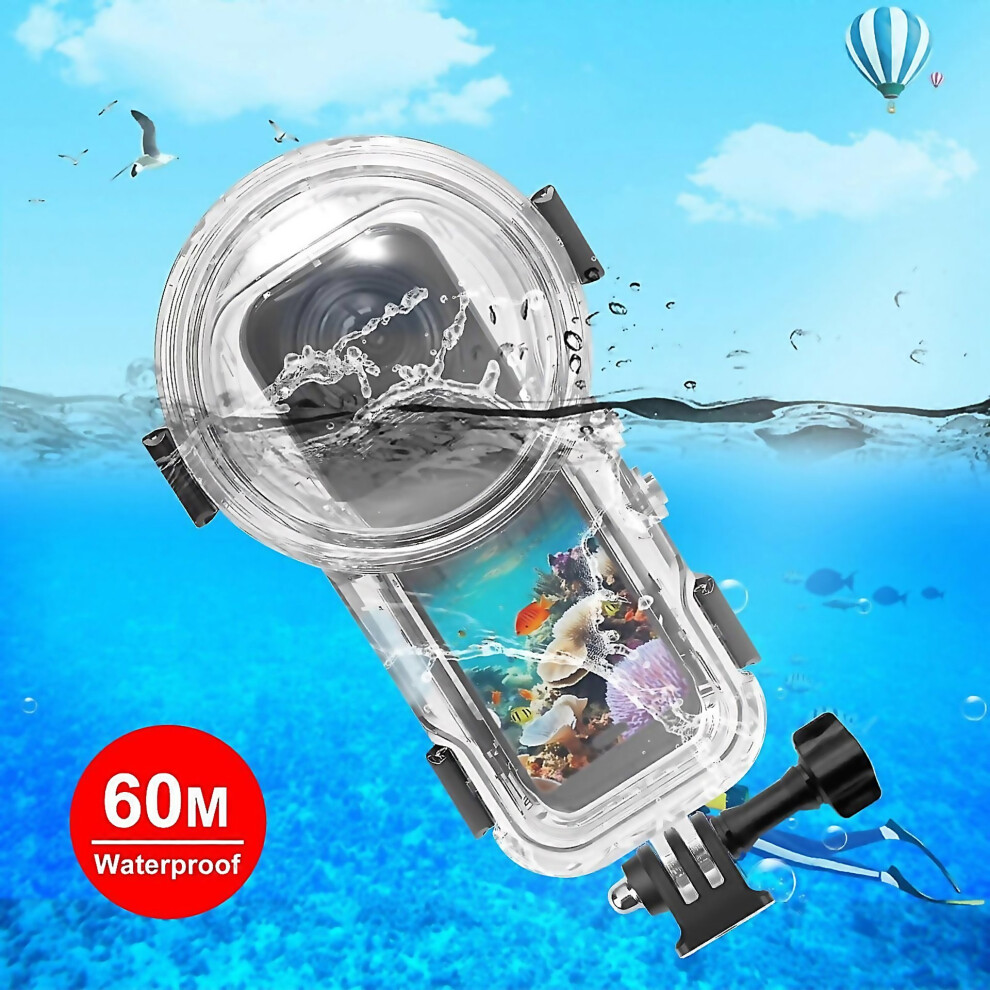For Insta360 X5 Puluz 60M Waterproof Sealed Diving Case Transparent 6000001587429