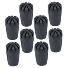 Trekking Pole Tips Rubber Covers For Walking Sticks And Hiking Poles Replacement Durable Easy To Install 8 Pcs
