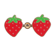 1Ensemble Pinces Déco Fraise En Métal Pour Jeans, Taille Coloré