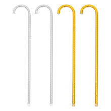 4pcs Decorative Cane Made Of Silver Pvc For Kids And