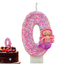 Number Birthday Candles Digital LED Numeral Candles For Birthday Cakes Plastic Battery Operated White