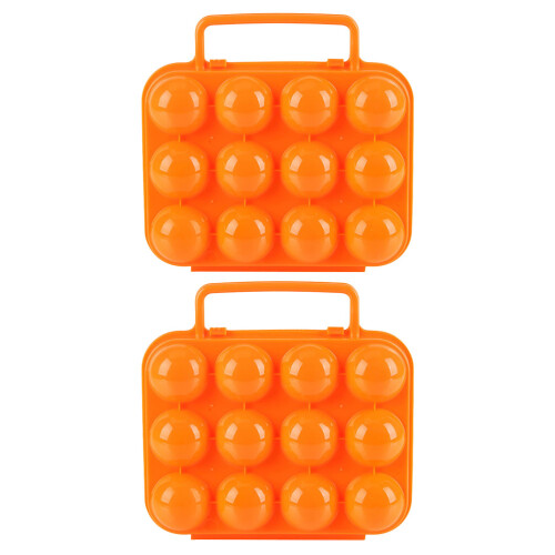 2St Stapelbare Plastic Eierdrager 12-Eier Houder Voor Camping
