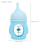 Feeding Bottle, Sky-Blue Silicone, Safe Design For Newborns 2