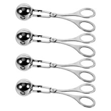 4pcs Stainless Steel Meatball Maker Non Stick Tongs Dough Scoop