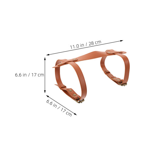 Outdoor Carrying Strap Light Brown Pu 2pcs 2