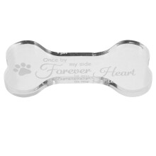 Bone Shaped Memorial Plaque for Deceased Dog Outdoor Use