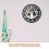 2pcs Round Roman Numerals Mirror Wall Clock Sticker Silver 9