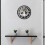 2pcs Round Roman Numerals Mirror Wall Clock Sticker Silver 11