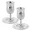 2 Set Shabbat Cup Set Metal Wine Goblet with Coaster 10