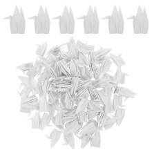 100pcs Pre-Folded Origami Cranes White Paper Birds for Wedding Party