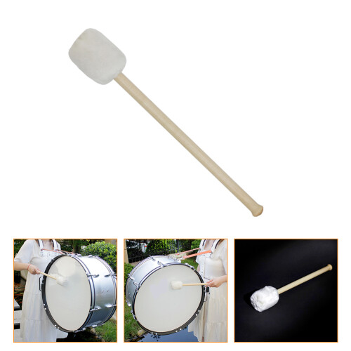 set bacchette tamburo con testa gomma e manico legno