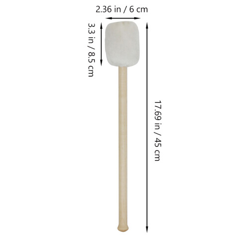 set bacchette tamburo con testa gomma e manico legno 1