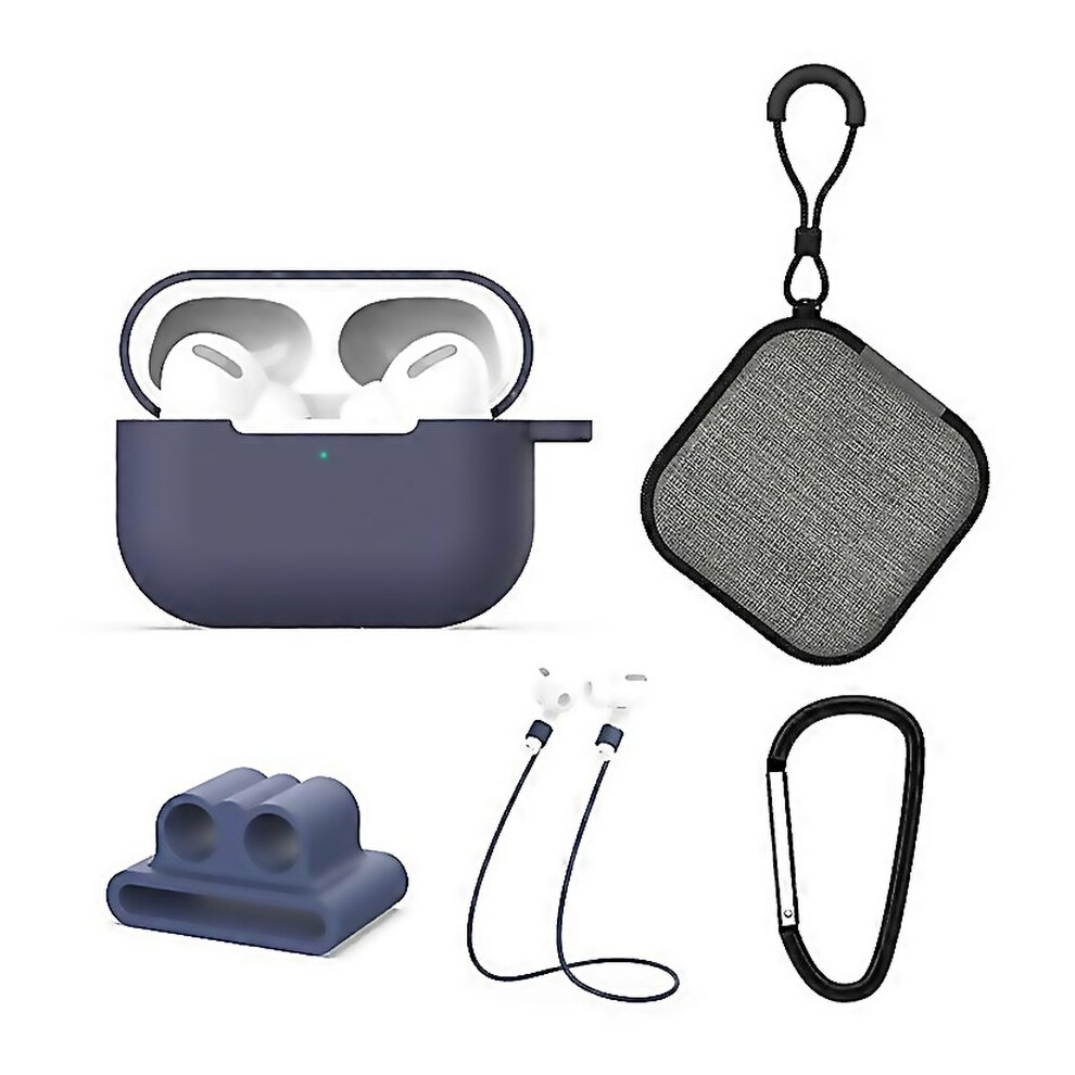 For Airpods Pro 5 In 1 Silicone Earphone Protective Case Earphone Bag Earphones Buckle Hook Antilost-image-OPC-PKJ27PZ-NEW