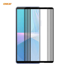 5 kpl Enkay täysi liima 026mm 9h 25d karkaistu lasi täysi kalvo Sony Xperia 10 Iii 10 Iv pojalle