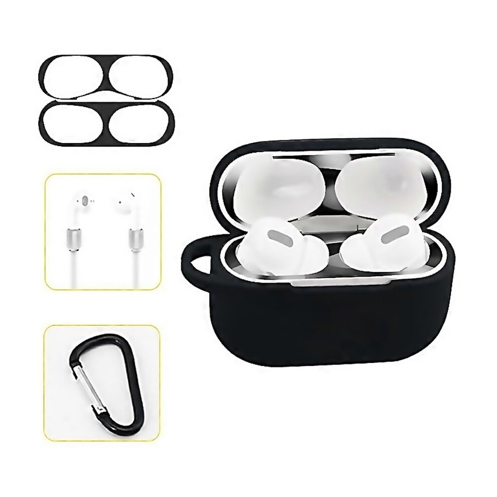 For Airpods Pro Silicone Wireless Earphone Protective Case Storage Box With Hook Antidrop-image-OPC-PKJ2CRB-NEW