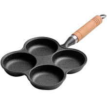 Non-Stick Omelette Frying Pan Induction Compatible Deepened Four-Hole Mini Pan For Omelettes And Burgers