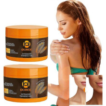 2pcs Brown Tanning Cream Outdoor Sun Tan Gel Summer Beach Natural Bronzer Tan Cream