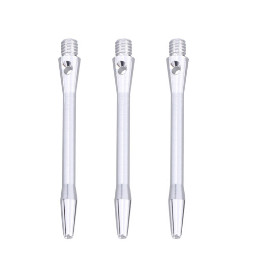 3 uds. varillas dardos aluminio 4,5 mm con rosca 2ba plata