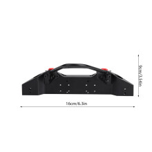Metallstoßstange mit 2 LED-Leuchten für 1/10 RC-Crawler, Schwarz