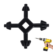 Chuck Key For Black And Decker Electric Drill 4-In-1 Multifunctional Steel Chuck Key Handheld Drilling Tool
