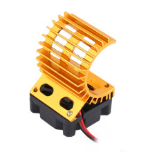 Kühlkörper mit Lüfter für 1/10 Elektro-RC-Auto 380/390 Motor Gold