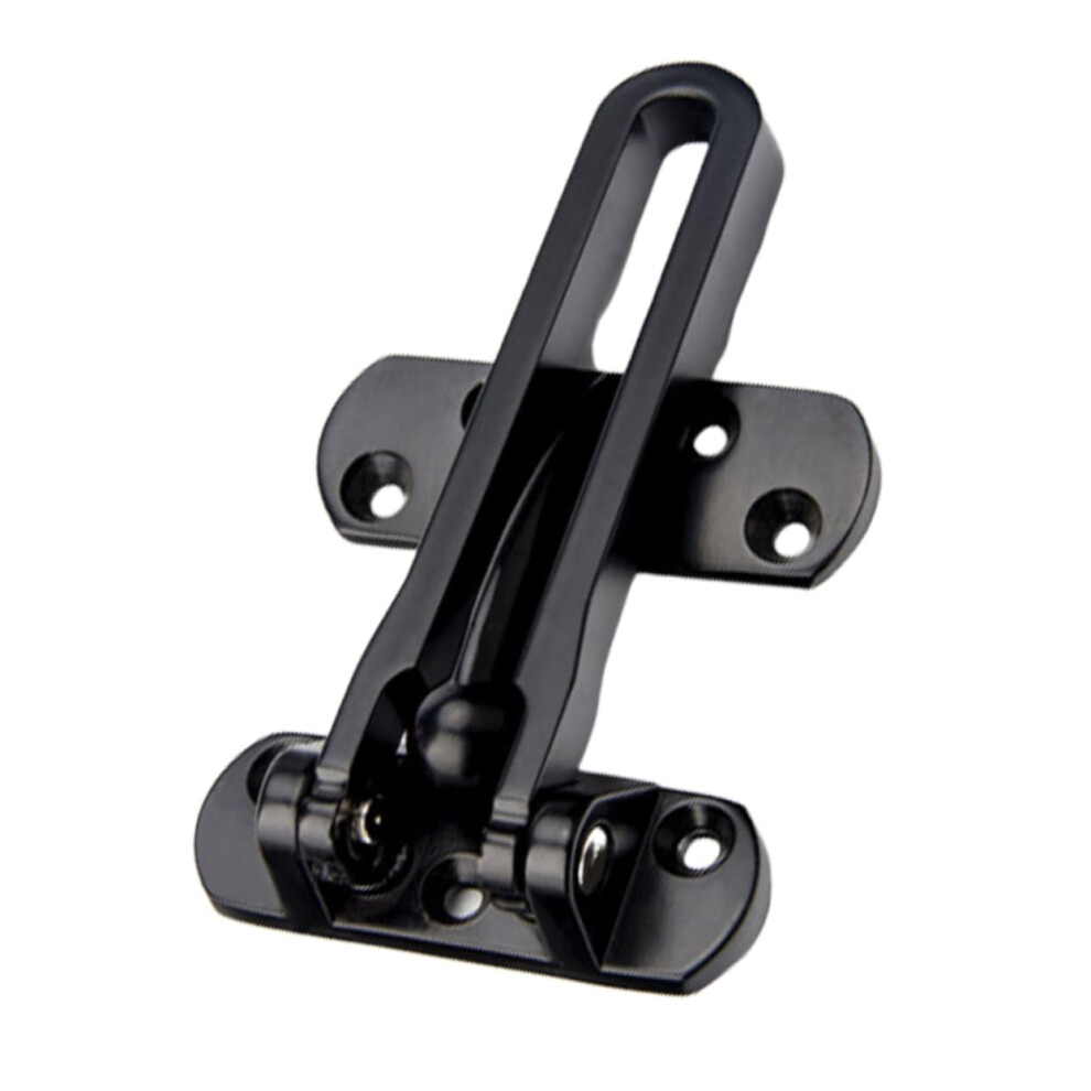 Zinc Alloy Theft Door Lock Hasp For Bedroom And Hotel Use, Safety Chain Lock, Black Finish, 1 Pc, Firm Installation 9084446957723