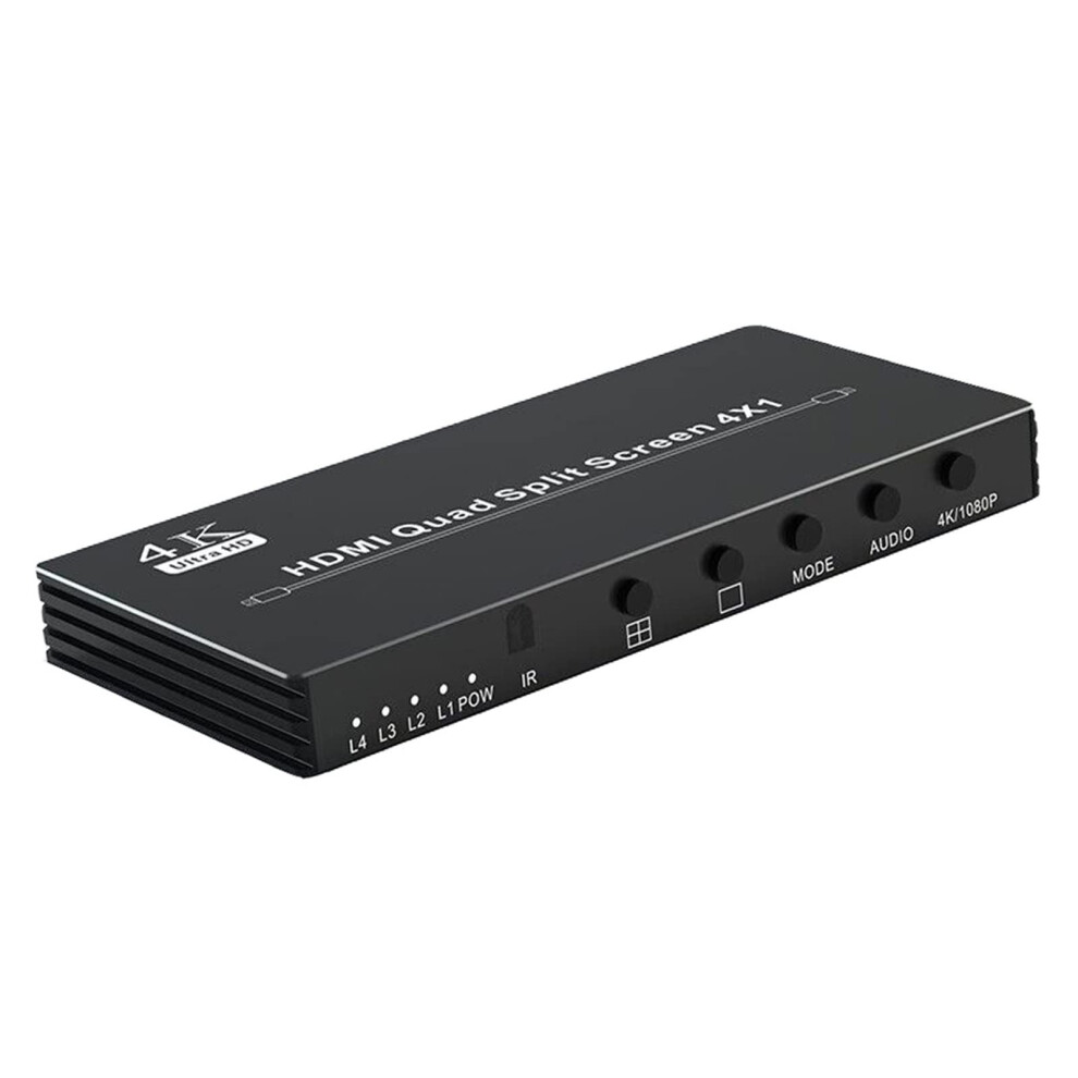 Video Switcher 4K Quad Multi-Viewer 4X1 Seamless Switcher, Hdmi 4K 30Hz Quad View 9393856771905