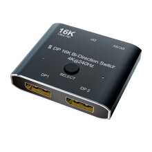 DisplayPort 16K Video Screen Switcher Professional 4K@240Hz High Refresh Rate Support DP Switcher For Multiple Displays