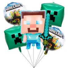 (Style C) Roblox Balloon Minecraft Cartoon Foil Balloons Birthday Gift Decorations Party